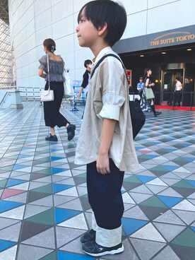 「riziere（リジェール）のアイテム（パンツ）」を使った、haru201601さん（キッズ・125cm）の秋コーディネート