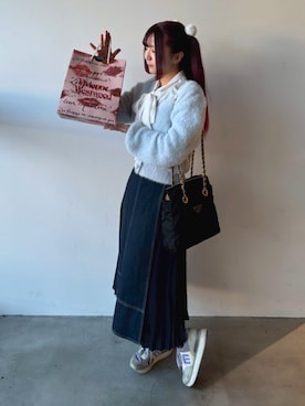 「アイテム（スニーカー）」を使った、彩さん（レディース・143cm・10代）の冬コーディネート