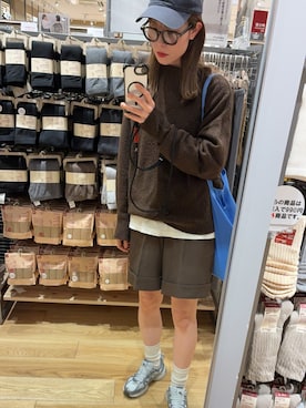 「NIKE（ナイキ）の限定モデル【NIKE meets emmi】W NIKE V2K RUN（スニーカー）」を使った、miruuuuさん（レディース・164cm）の冬コーディネート