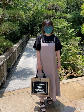 「アイテム（フォトフレーム）」を使った、greenさん（レディース・155cm）の夏コーディネート