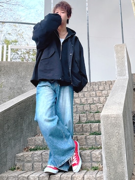 「ASTRONOMY（アストロノミー）のアイテム（ジャケット/アウター）」を使った、だぃすけさん（メンズ・170cm）の冬コーディネート