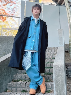 「ASTRONOMY（アストロノミー）のアイテム（ジャケット/アウター）」を使った、だぃすけさん（メンズ・170cm）の冬コーディネート