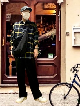 「アイテム（バッグ）」を使った、ポキB@ユニクロ勉強家(相互)さん（メンズ・166cm）の秋コーディネート
