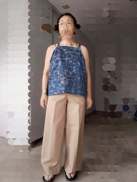 「みつあみアレンジ」｜えまさん（レディース・160cm）の夏コーディネート