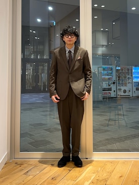 「アイテム（スーツパンツ）」を使った、isamuさん（メンズ・168cm・20代）の冬コーディネート