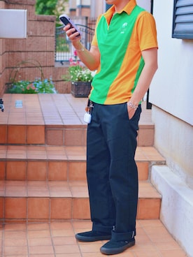「アイテム（スマホグッズ）」を使った、おまめくんさん（メンズ・170cm・20代）の春コーディネート