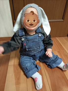 「OSHKOSH（オシュコシュ）のアイテム（オールインワン・サロペット）」を使った、A さん（レディース・161cm）の冬コーディネート