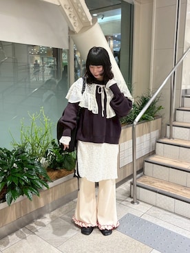 「CIAOPANIC TYPY（チャオパニックティピー）のアイテム（ファッション雑貨）」を使った、コウメさん（レディース・155cm）の冬コーディネート