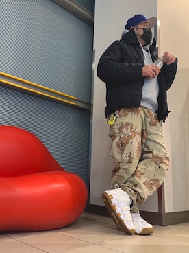 「アイテム（パーカー）」を使った、kazu さん（メンズ・177cm・30代）の冬コーディネート