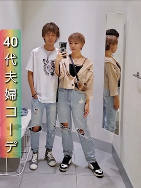 「アイテム（レインシューズ）」を使った、インスタ→bz178koshu48さん（レディース・160cm・40代）の夏コーディネート