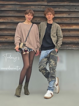 「アイテム（ブーティ）」を使った、インスタ→bz178koshu48さん（レディース・160cm）の春コーディネート
