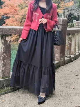 「アイテム（バッグ）」を使った、Fukaさん（レディース・152cm・10代）の冬コーディネート