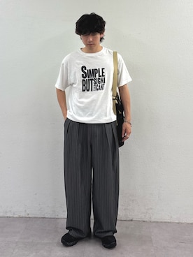 「CIAOPANIC TYPY（チャオパニックティピー）のアイテム（スラックス）」を使った、ゆいととさん（メンズ・170cm）の春コーディネート