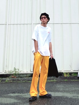 「Oriens JOURNAL STANDARD（オリエンス ジャーナルスタンダード）のアイテム（トップス）」を使った、SHUSKさん（メンズ・178cm）の春コーディネート