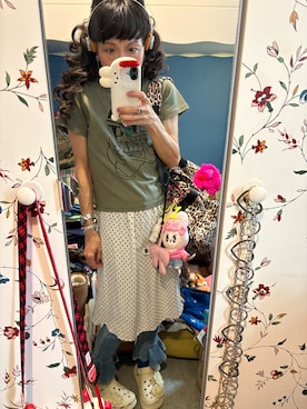 「crocs（クロックス）のアイテム（スリッポン）」を使った、Y🐻N🎸さん（レディース・153cm）の夏コーディネート