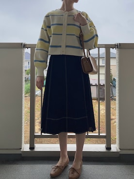 「アイテム（スカート）」を使った、mi-nさん（レディース・175cm）の春コーディネート