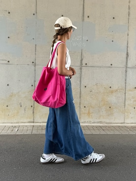 「copine（コピン）のアイテム（タンクトップ）」を使った、ayaさん（レディース・161cm）の夏コーディネート