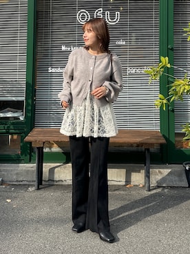 「アイテム（パンツ）」を使った、mayuさん（レディース・157cm）の冬コーディネート