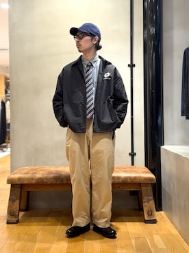 「アイテム（ブルゾン）」を使った、原田圭史さん（メンズ・171cm・30代）の春コーディネート