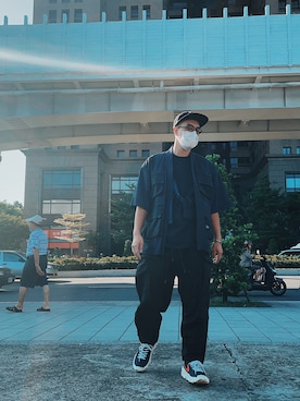 「アイテム（アンサンブル）」を使った、AshWangさん（メンズ・176cm）の秋コーディネート