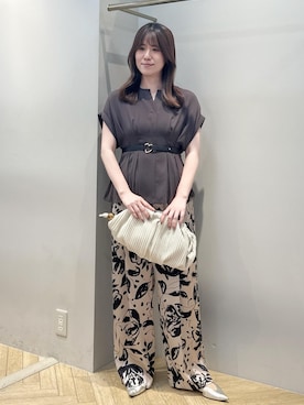「ROPE'（ロペ）のアイテム（シューズ）」を使った、スタッフさん（レディース・162cm）の春コーディネート