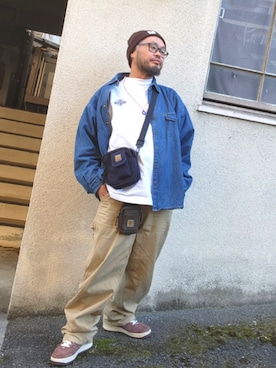 「アイテム（バッグ）」を使った、名不synchroniz(P.M.R)さん（メンズ・174cm）の春コーディネート