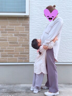 「アイテム（シャツワンピース）」を使った、iiiichanさん（キッズ・100cm）の秋コーディネート