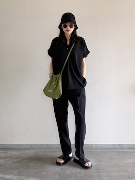 「hellam（へラム）のアイテム（帽子）」を使った、Yukieさん（レディース・166cm）の春コーディネート
