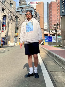 「アイテム（帽子）」を使った、にいるさん（メンズ・178cm・40代）の春コーディネート