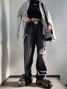 「アイテム（ボクサーパンツ）」を使った、ぽぽぬなさん（レディース・167cm）の夏コーディネート