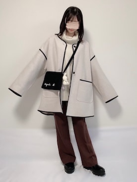 「classicalelf（クラシカルエルフ）のアイテム（スラックス）」を使った、KANONさん（レディース・154cm・10代）の秋コーディネート
