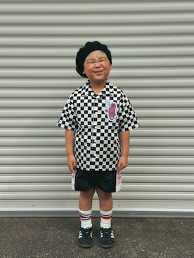 「アイテム（シャツ/ブラウス）」を使った、utaさん（キッズ・110cm）の春コーディネート