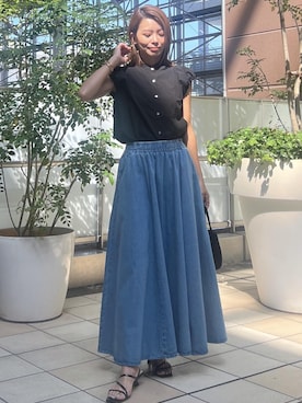 「Dickies（ディッキーズ）のアイテム（スカート）」を使った、wanchanさん（レディース・160cm）の秋コーディネート