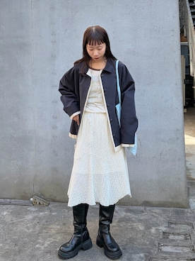 「アイテム（その他アウター）」を使った、hikkaa1107さん（レディース・158cm・30代）の冬コーディネート