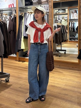 「アイテム（クラッチバッグ）」を使った、ありちゃんさん（レディース・149cm）の夏コーディネート