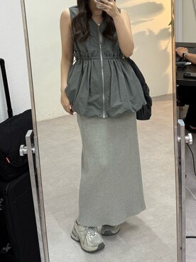 「アイテム（ダウンベスト）」を使った、ちぴさん（レディース・158cm・20代）の夏コーディネート