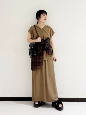 「PIENI（ピエニ）のアイテム」を使った、mamiさん（レディース・150cm）の夏コーディネート