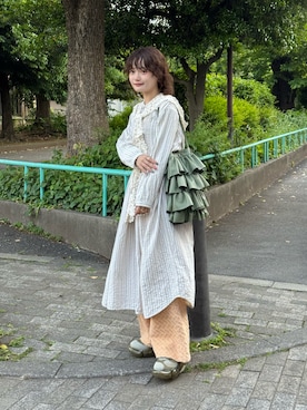 「Casselini（キャセリーニ）のアイテム」を使った、木村 星南（せな）さん（レディース・162cm）の春コーディネート