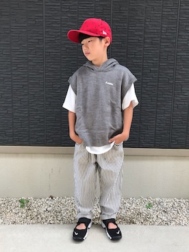 「XLARGE KIDS（エクストララージキッズ）のアイテム（トップス）」を使った、kanaさん（キッズ・128cm）の秋コーディネート
