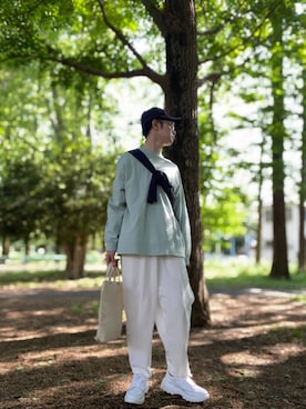 「アイテム（ハンドバッグ）」を使った、kimamaniさん（メンズ・175cm・30代）の春コーディネート
