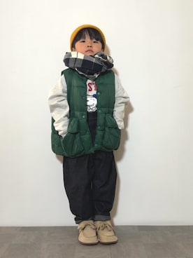 「アイテム（ジャケット/アウター）」を使った、YU⭐︎さん（キッズ・100cm）の冬コーディネート