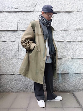 「アイテム（帽子）」を使った、78885010さん（メンズ・174cm・50代）の冬コーディネート