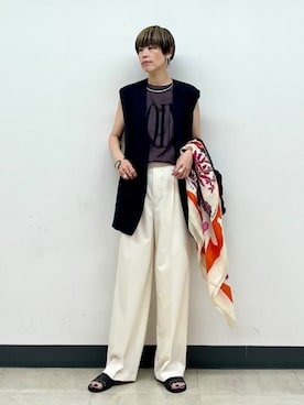 「EDER（エダー）のアイテム（サンダル）」を使った、森さん（レディース・162cm）の夏コーディネート