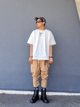 「Supreme （シュプリーム）のSupreme Bandana Camp Cap（キャップ、ブラック系）」を使った、hasshi(ハッシー)さん（メンズ・173cm）の春コーディネート