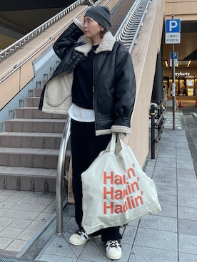 「カシミア」｜佐藤薫さん（レディース・162cm）の冬コーディネート