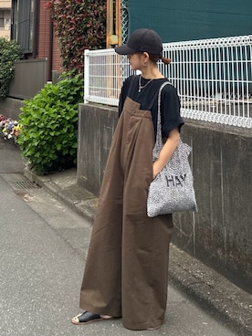 「アイテム（キャップ、ブラック系）」を使った、ＫＲさん（レディース・159cm）の春コーディネート