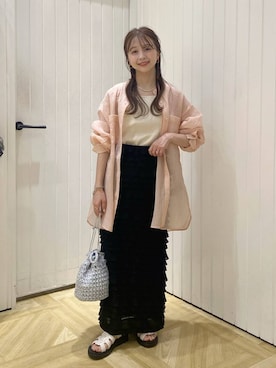 「ロングスカート」｜rinangoさん（レディース・146cm）の春コーディネート
