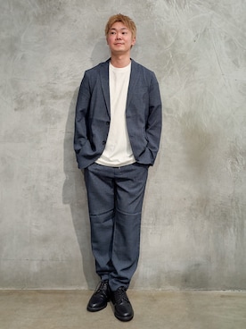 「アイテム（ワンピース）」を使った、藤田さん（メンズ・170cm）の春コーディネート