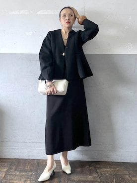 「アイテム（ハンドバッグ）」を使った、カワバタさん（レディース・166cm・50代）の冬コーディネート
