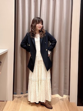 「URBAN RESEARCH（アーバンリサーチ）のレースキャミソール（キャミソール、ホワイト系）」を使った、umechiさん（レディース・150cm）の春コーディネート